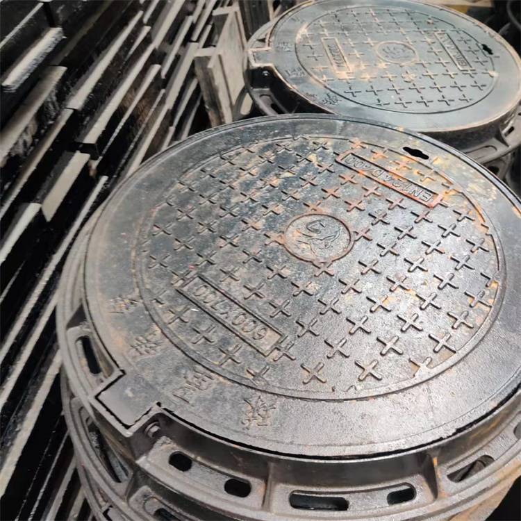 球墨铸铁井盖e600型货运站码头用防护井盖承重60吨