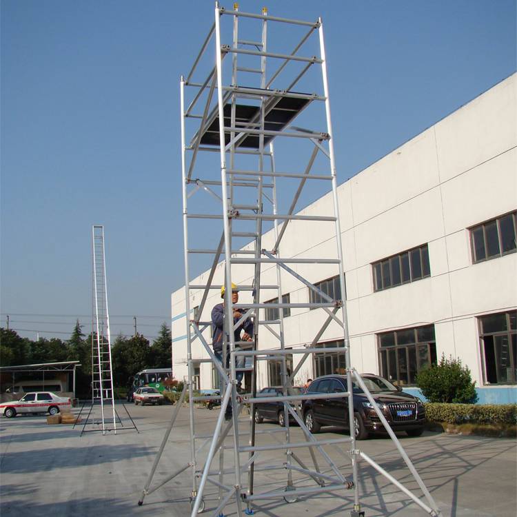 移动式铝合金脚手架4米平台铝爬梯住建局安全文明施工标准推荐脚手架