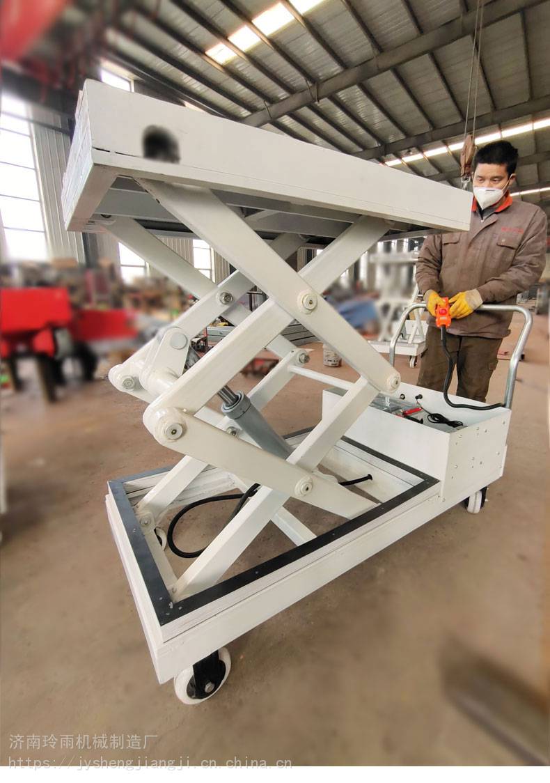 手动平台车移动升降平台液压模具台小型手推装卸平板车