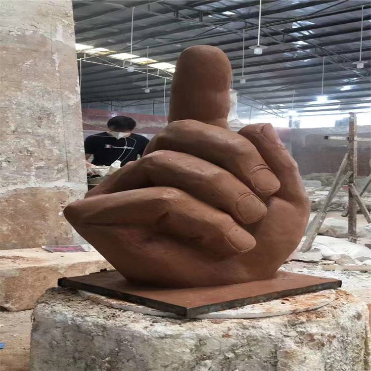 手掌雕塑造型广场中心创意玻璃钢雕塑摆件手雕塑泥稿