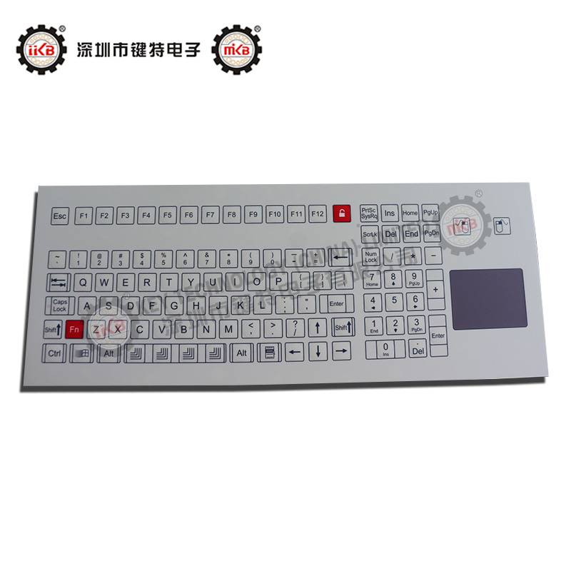 IP67加固工业薄膜键盘K-TEK-D410TP带功能键 触摸板键盘