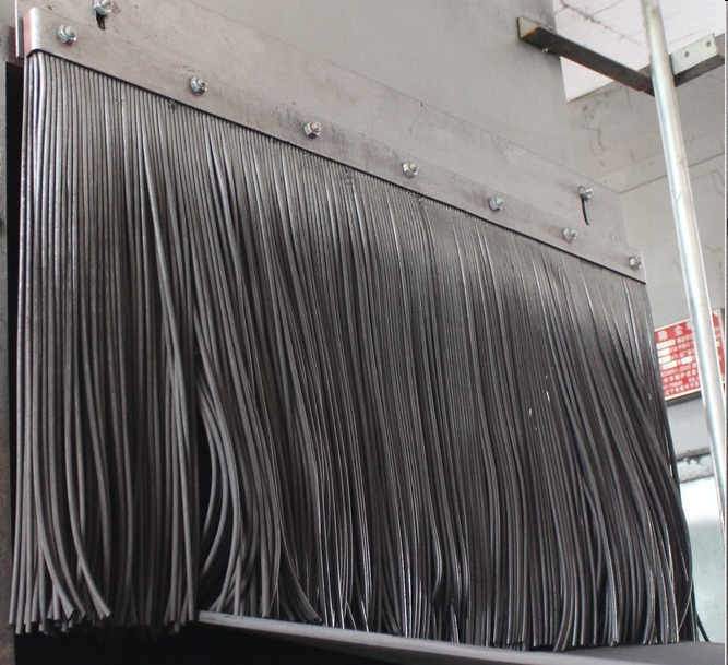 济宁国龙防尘帘生产250宽挡尘帘6mm厚降尘帘