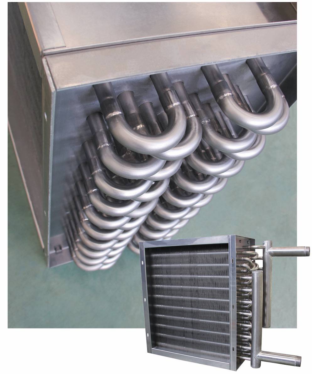 蒸汽加热盘管定做生产新风系统制冷制热热回收铜管套铝翅片