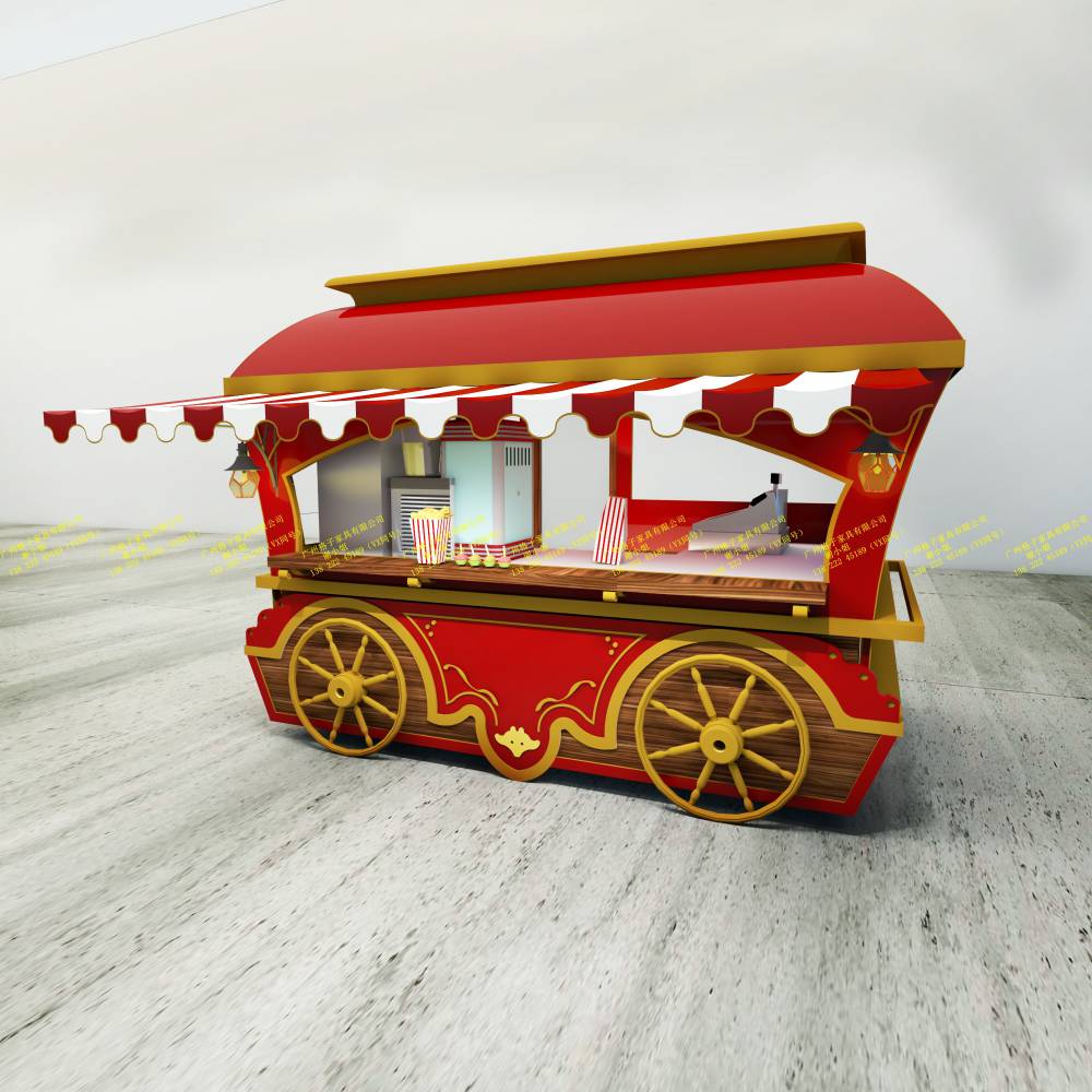 苏州景区售卖亭重庆美食街贩卖花车购物商场小卖部步行街售货车