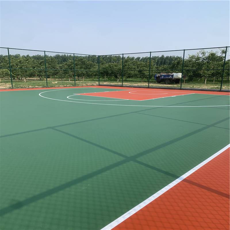 奥美佳建设室外篮球场水泥地面硅pu防滑塑胶地坪绿色环保