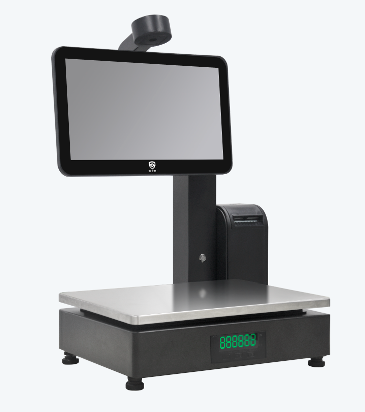 宝士杰psj20001ai智能识别标签秤单屏商场超市便利店生鲜蔬菜水果店