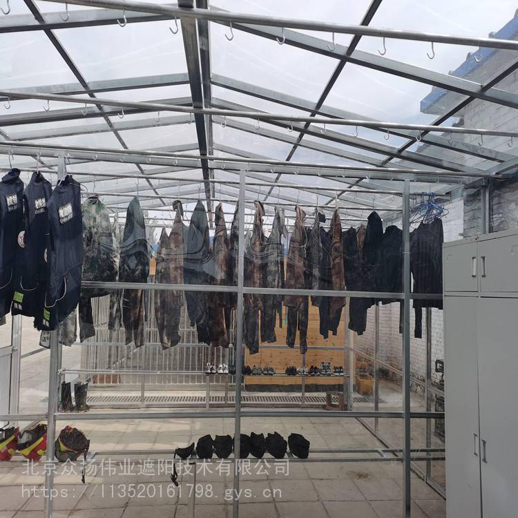 定做遮阳挡雨户外晾衣棚lyp780众扬伟业上门施工