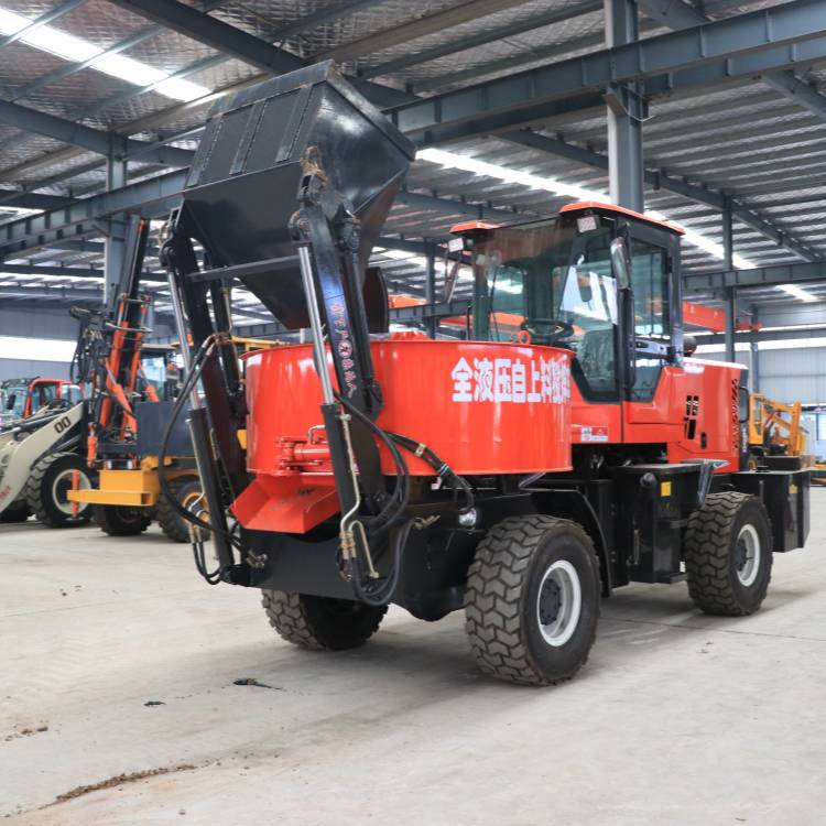 自上料混凝土水泥搅拌车18方平口多功能全自动朝天锅运输罐车德