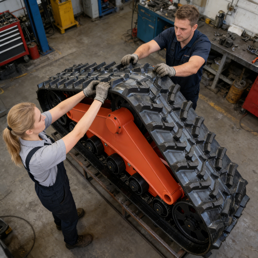 青储机三角履带总成沼泽地履带底盘总成2026新款