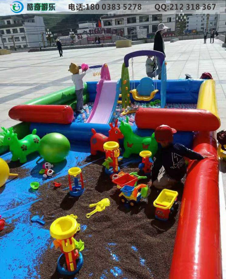 摆摊中小型儿童游乐设施决明子玩沙池沙池充气水池