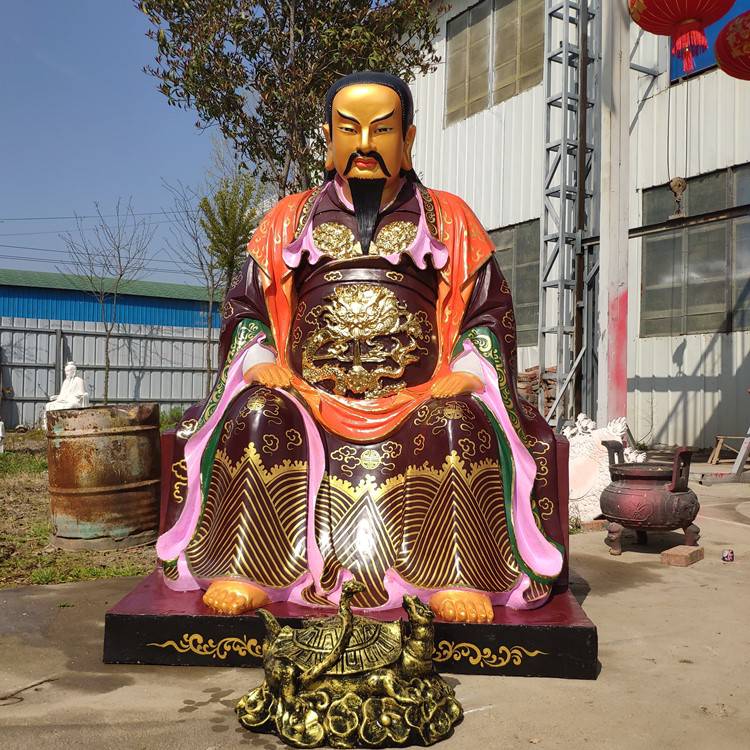 披发祖师爷佛像图片 道教茅山祖师爷神像 武当山金顶祖师爷塑像 树脂