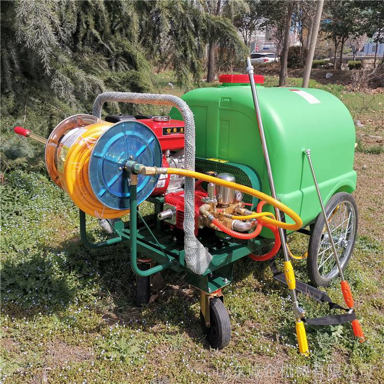 手推式汽油打药机推车式300l打药机高压喷雾机诚峰