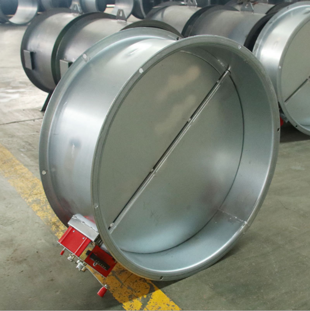 排烟防火阀生产线圆形防火阀280度70度防火阀不锈钢防火阀