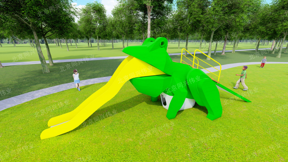 儿童木质动物造型滑梯户外攀爬组合滑梯非标不锈钢滑梯