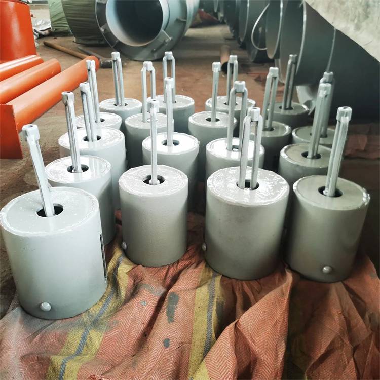 室内管道支架及吊架钢筋混凝土柱侧面胀锚螺栓固定双管托架dn15l2100