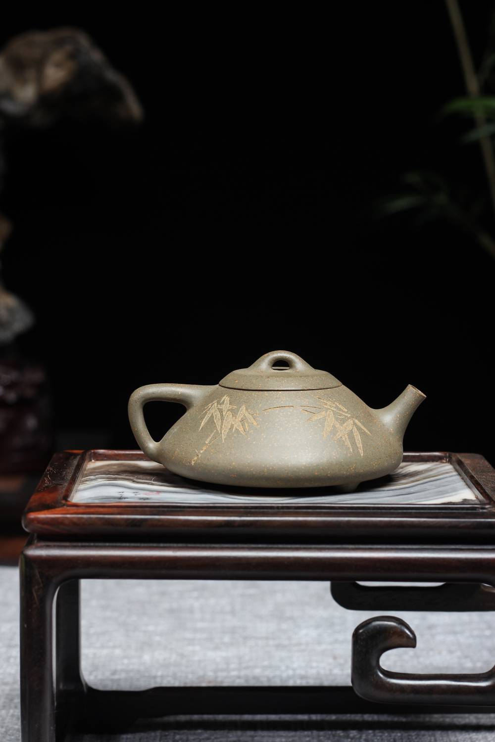 宜兴凤庭原矿紫砂壶泡茶壶家用青段竹叶景舟石瓢礼品定制