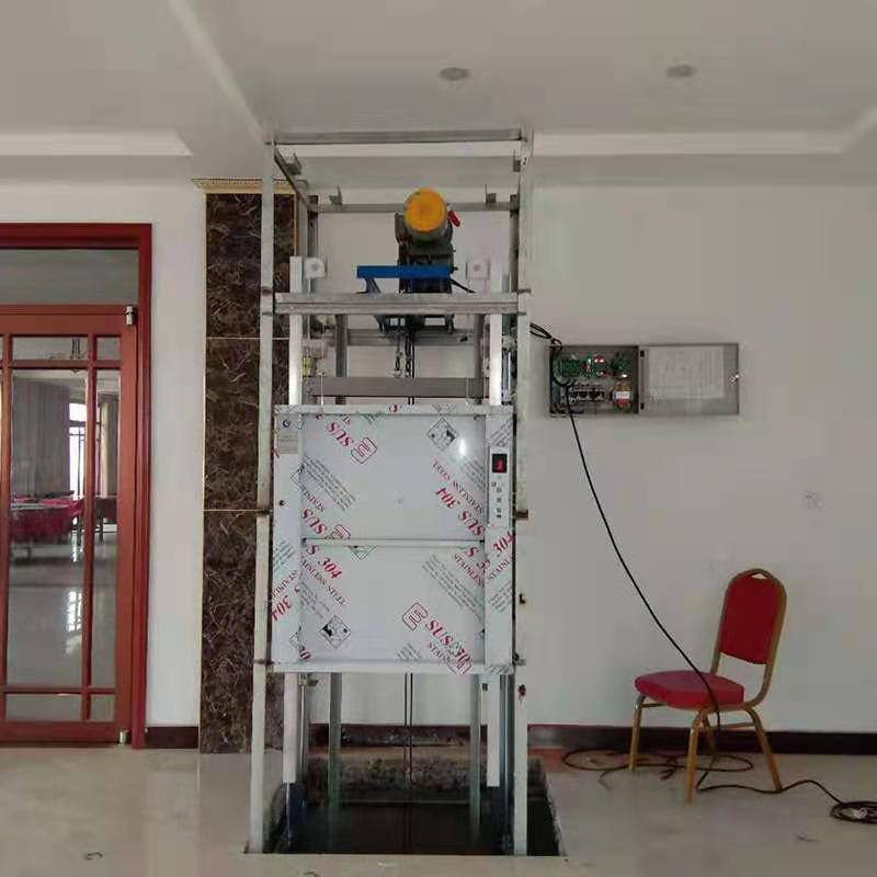 智能传菜电梯两层上菜电梯传菜梯饭店餐厅三层曳引式传菜机上菜机