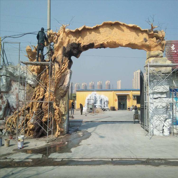 清秀园林假树制作假树大门假树门头仿真假树公司假树大门公司