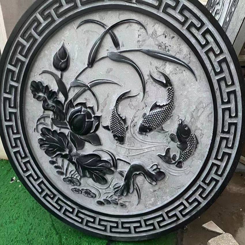 青石辟邪镇宅影背墙浮雕庭院家居大理石浮雕影壁墙壁画雕刻厂家