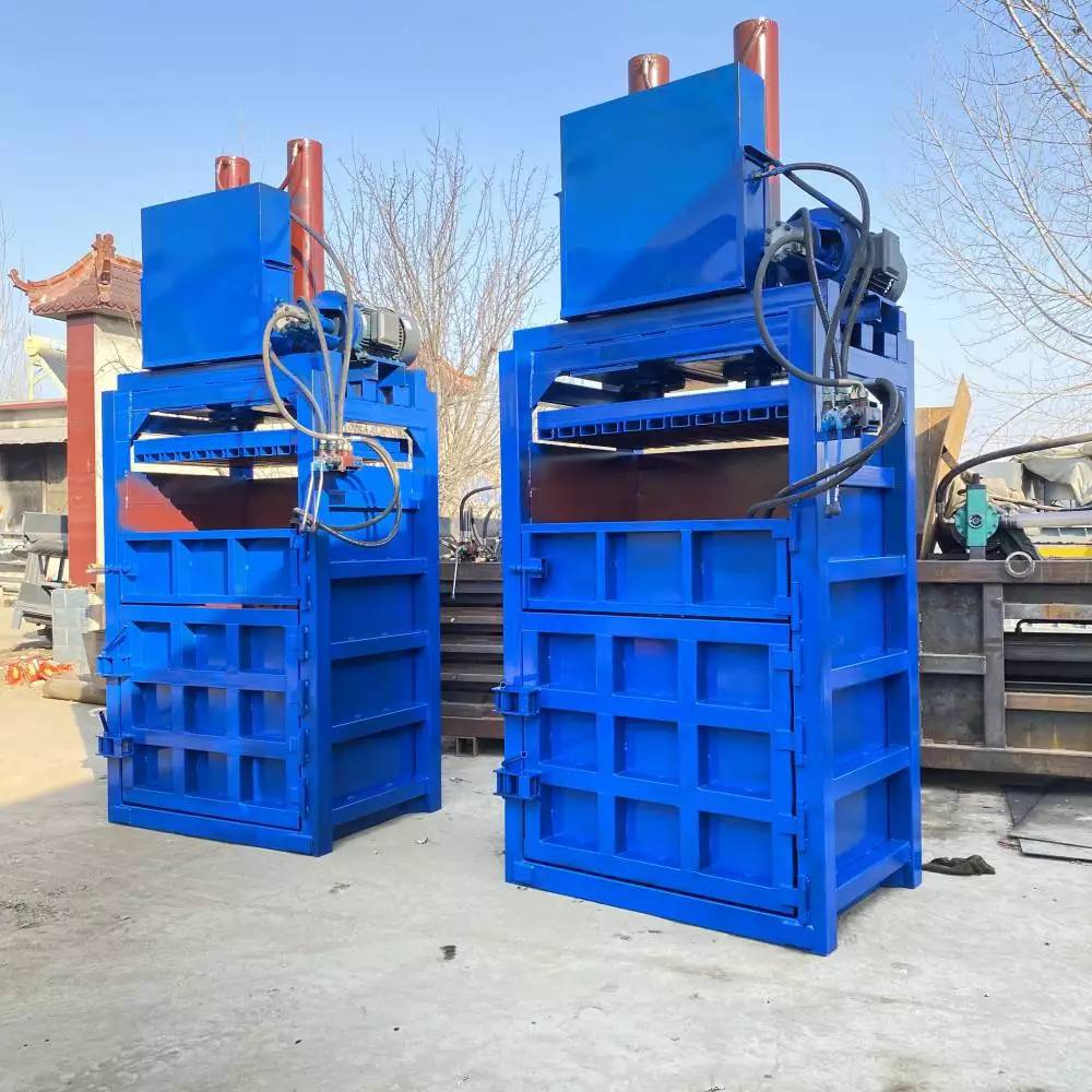 骏晟多功能立式中药材打包机半自动废纸打包机小型液压打包机图片