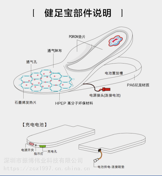 发热鞋垫typec充电口智能遥控可拆卸石墨烯发热片暖脚宝