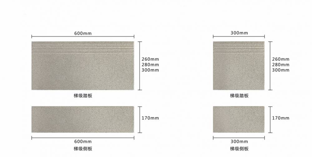 工程款厂房宿舍楼梯砖麻点步级砖优等出租屋自建房防滑梯级砖粉黄白绿