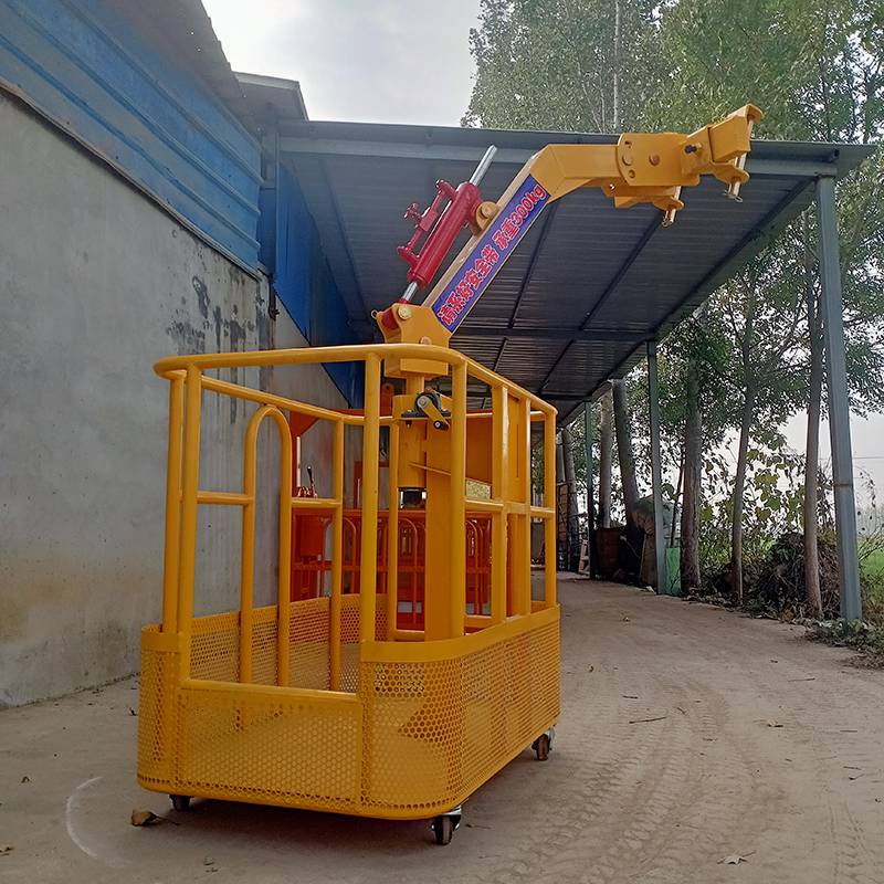 18米旋转吊车吊篮久恒承载两人吊框外墙施工吊车顶框