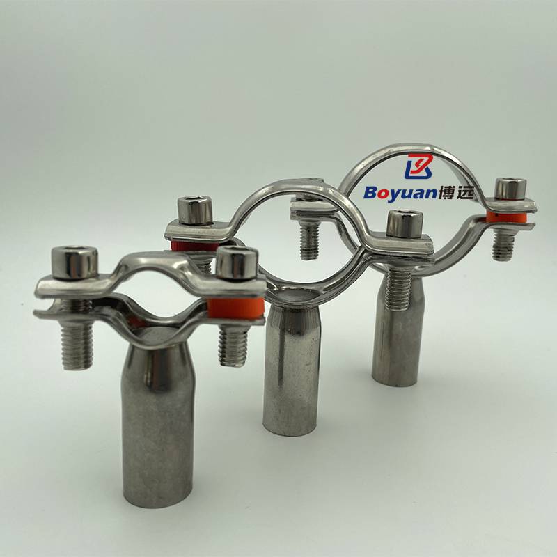 博远流体304不锈钢加厚抱箍卡箍无柄管支架管夹收紧管卡水管固定器