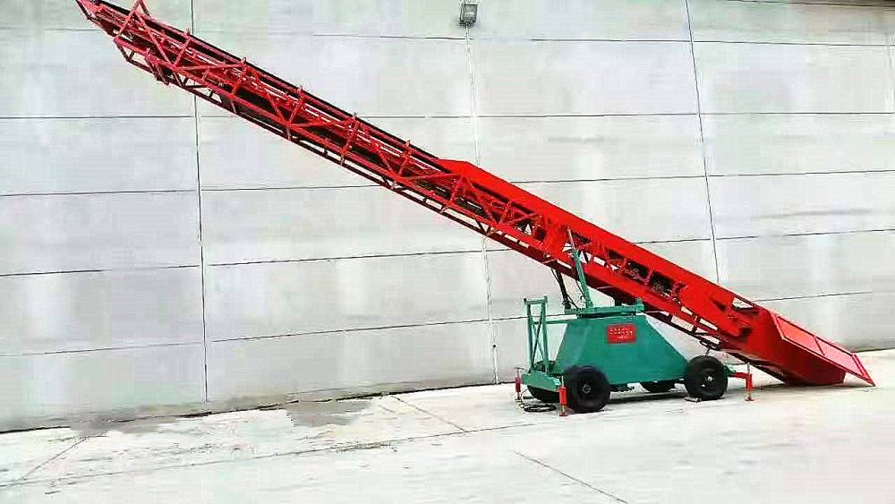 河北爱友液压升降转向输送机仓内移动式转向输送机厂家