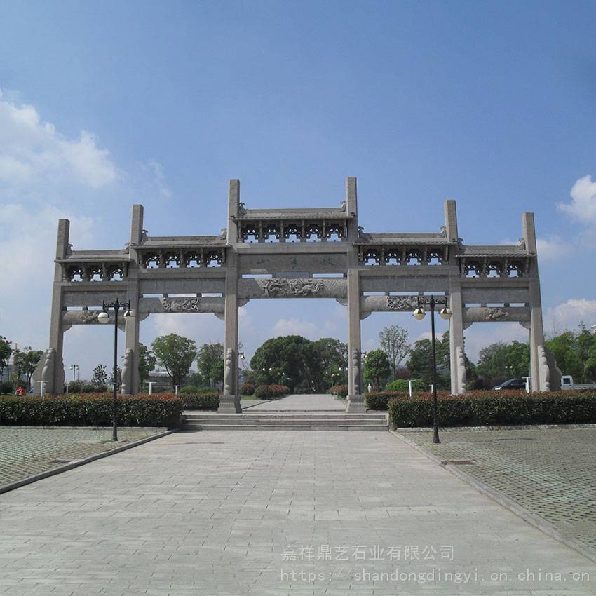 【***景区石牌坊 三门简易牌坊 公园仿古单门牌坊】价格_厂家 - 中国