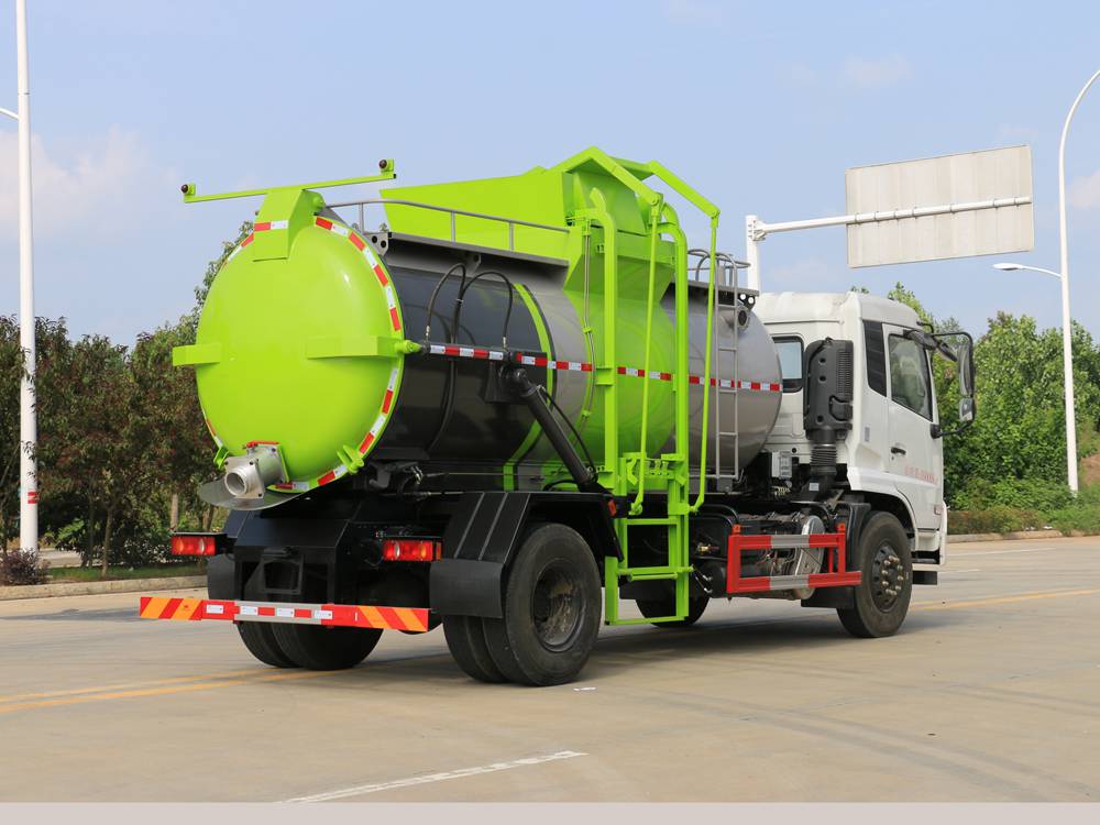 东风天锦餐余垃圾清运车10立方圆形罐体餐厨垃圾车泔水转运车