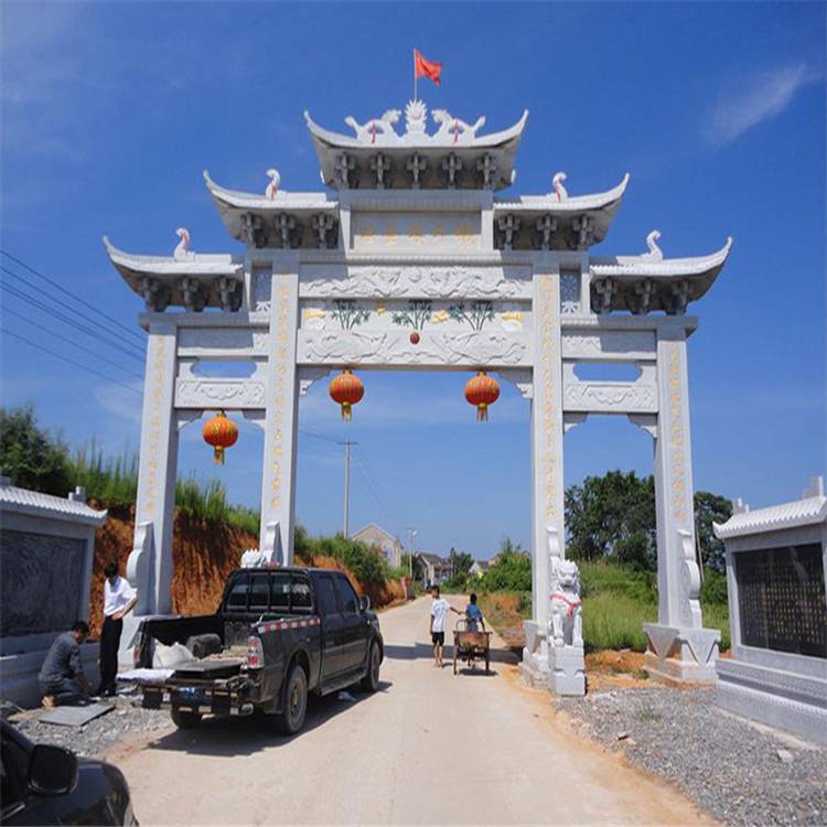 岳西县精雕石牌坊来图定做
