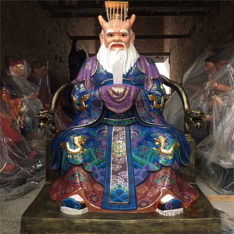 定制龙王庙神像四海龙王价格彩绘龙王爷龙母神像批发