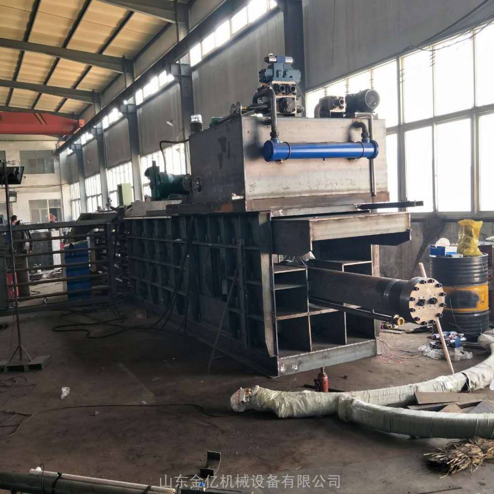 定制120T卧式打包机易拉罐塑料瓶PET管专用压包机山东金亿专业定制打包机- 供应商网
