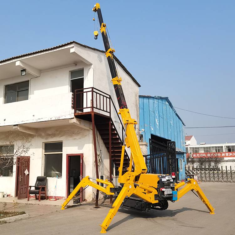 蜘蛛吊车铭江机械绿色3吨履带起重机5节伸缩臂二节能单出