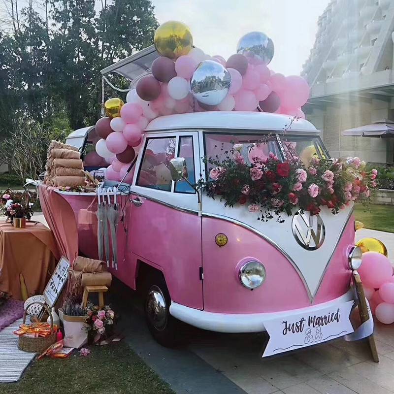 ***时尚网红定制复古大众t1餐车模型摄影拍摄