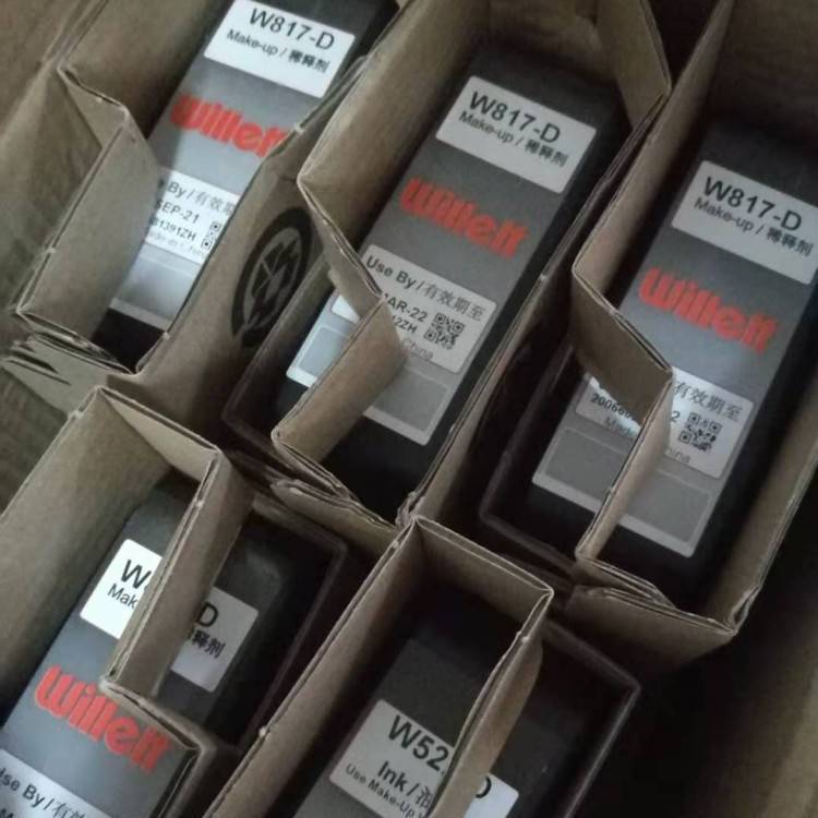 威力小字符喷码机溶剂W817-D油墨打码机墨水