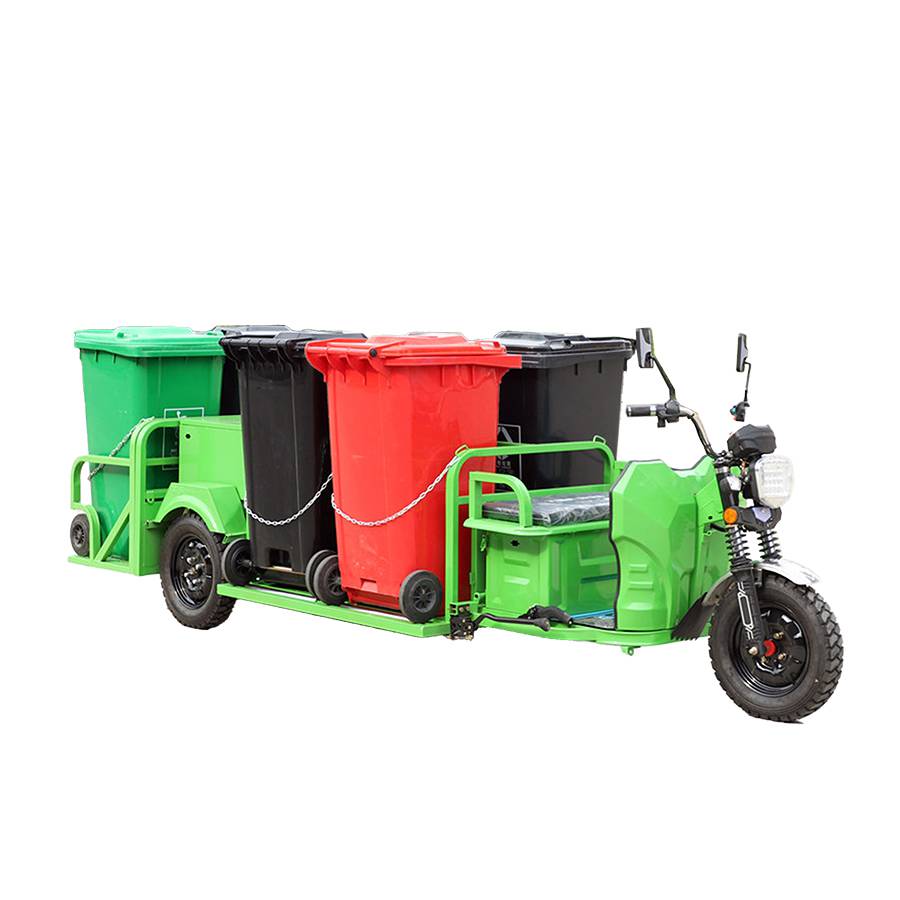 城镇小型电动四桶六桶垃圾桶清运车小型三轮垃圾车6桶垃圾转运车图片