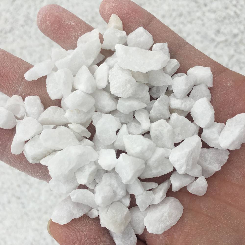 登峰厂家批发白色砾石水磨石用58mm白色砾石