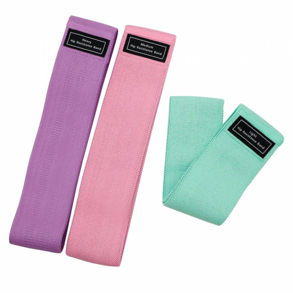 供应织布弹力带瑜伽拉力带深蹲蜜桃翘臀圈阻力带室内训练美臀带