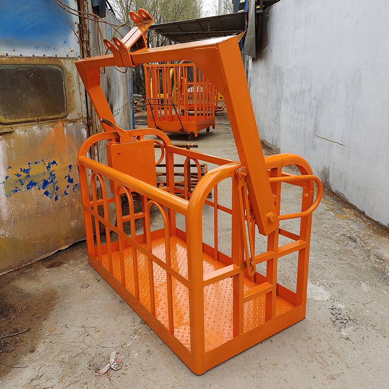 供应双人施工吊笼久恒建筑施工吊车吊框15米旋转吊篮