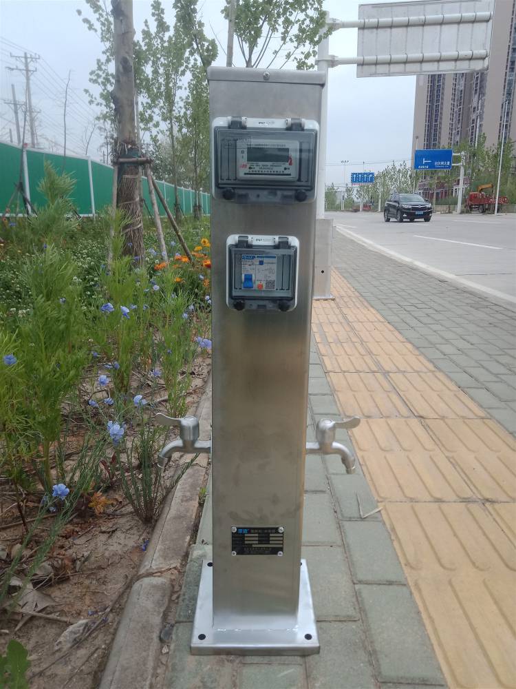 恋途水电桩hw29水电箱水电柱房车充电桩带电表水电桩营地桩