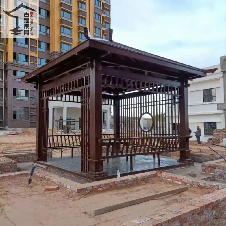 【餐厅茶水亭子 成品新中式凉亭 仿古假山防腐木亭】价格_厂家 - 中国