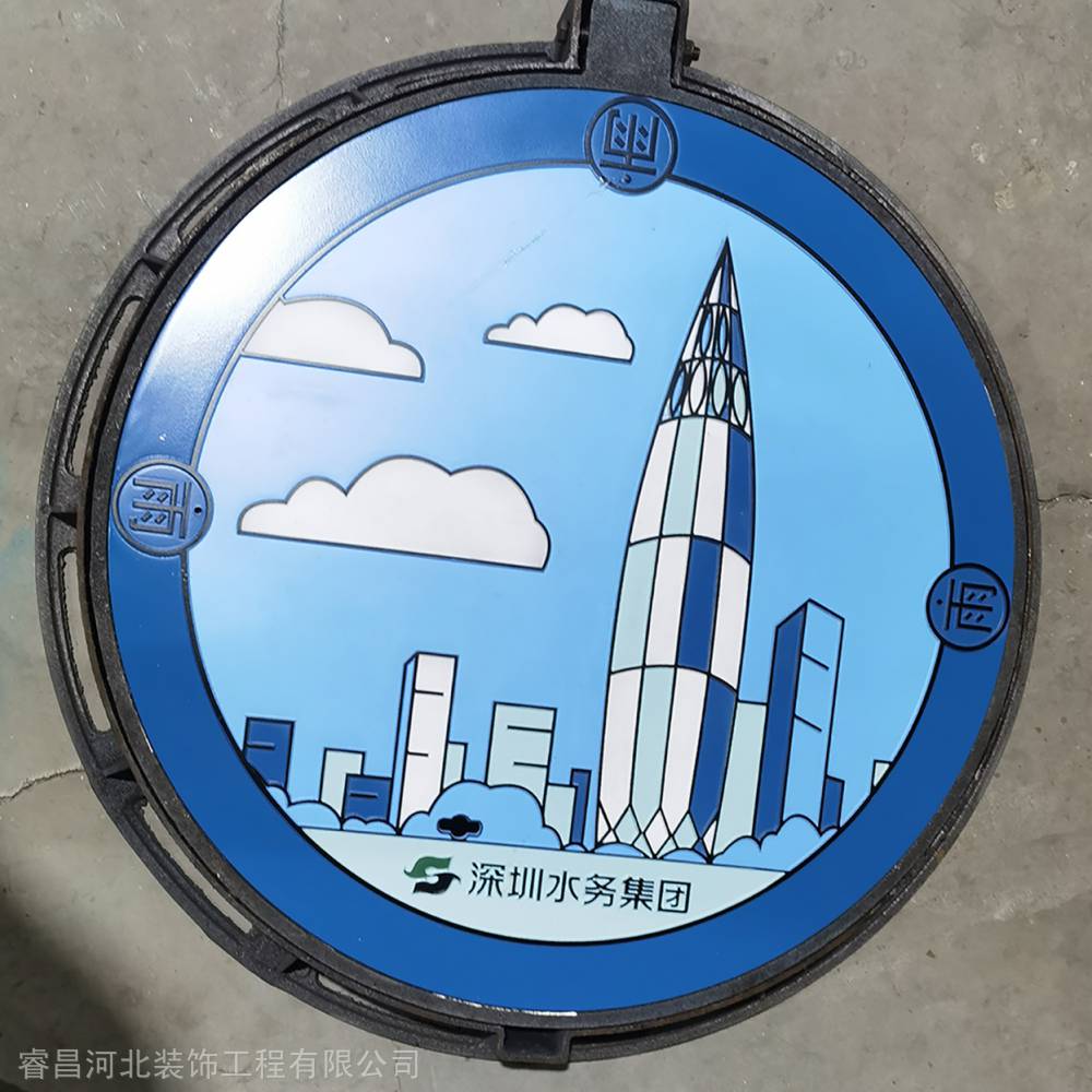 装饰铸铁仿铜井盖方形铜铝浮雕仿铜定做方形球墨铸铁