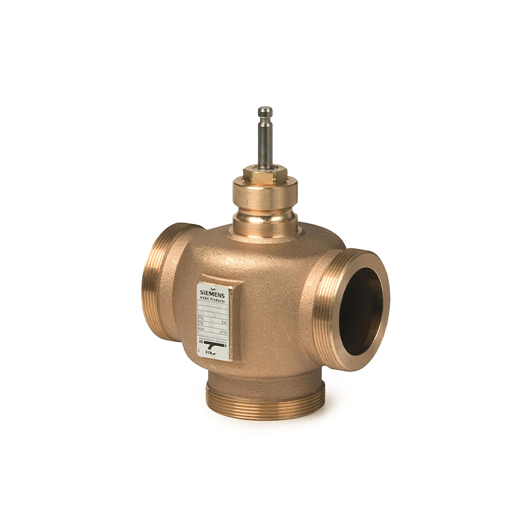 西门子vxg4120电动三通阀口径dn20外螺纹连接青铜材质