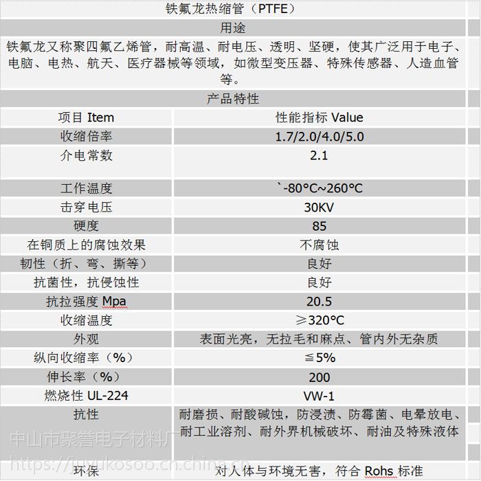 聚四氟乙烯成分表图片