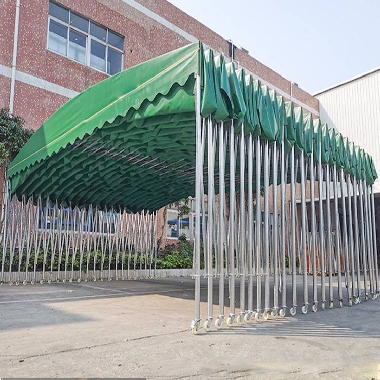 成都新都户外仓储活动雨棚移动推拉伸缩蓬