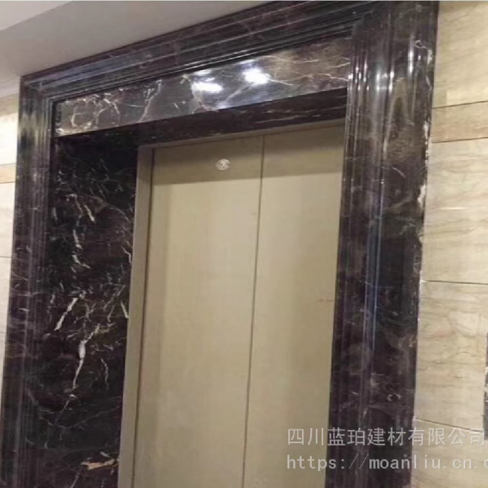 电梯门套中式人造石水转印电梯门套石塑空心电梯门套定制供应