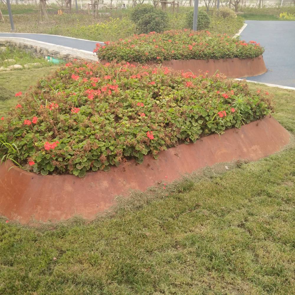 09cupcrnia耐候钢红锈钢板树池花池制作工程焊接安装成型表面做锈