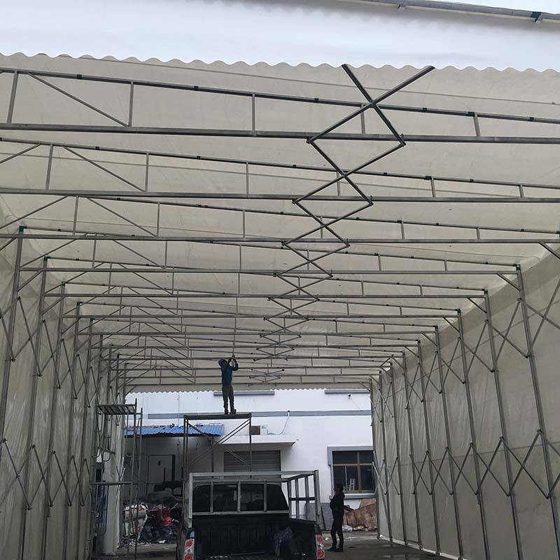 推拉篷制作莱西简易活动棚电动推拉篷